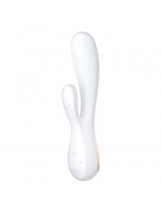 Смарт вібратор-кролик Satisfyer Mono Flex White, 2 мотори, керування через інтернет