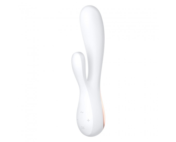 Смарт вібратор-кролик Satisfyer Mono Flex White, 2 мотори, керування через інтернет