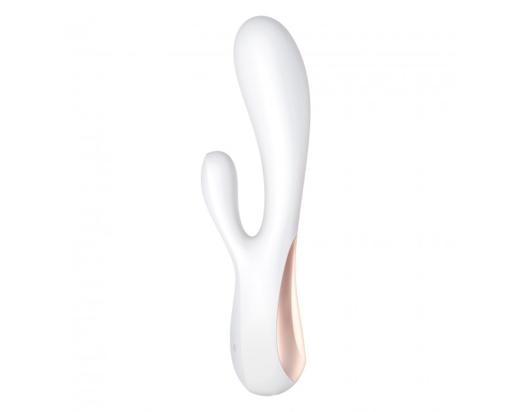 Смарт вібратор-кролик Satisfyer Mono Flex White, 2 мотори, керування через інтернет