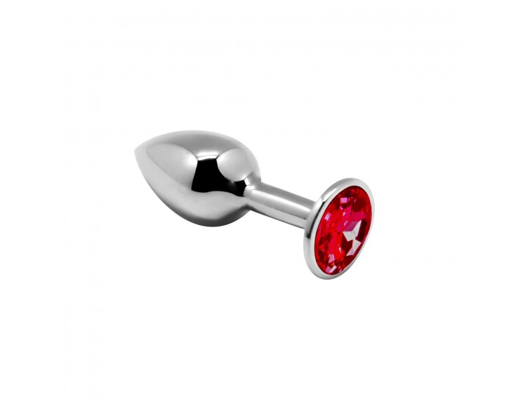 Металева анальна пробка з кристалом Alive Mini Metal Butt Plug Red S