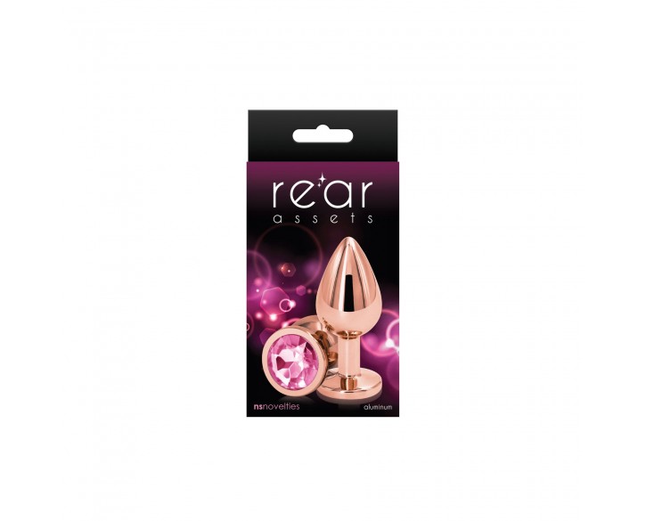 Анальна пробка NS Novelties Rear Assets - Rose Gold - Medium - Pink