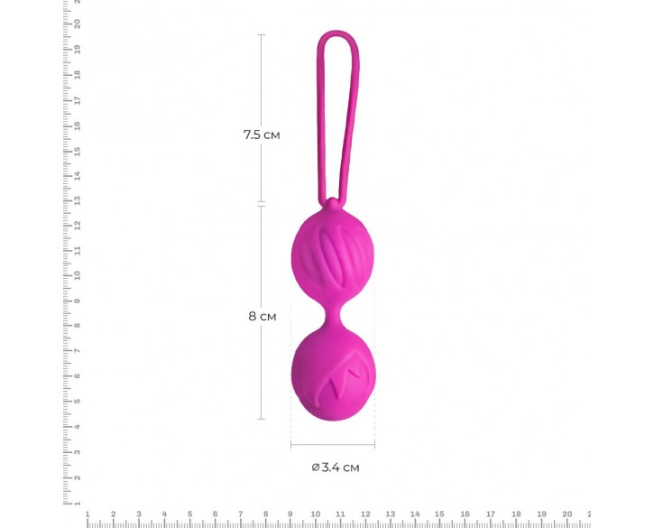 Вагінальні кульки Adrien Lastic Geisha Lastic Balls Mini Magenta (S), діаметр 3,4 см, вага 85 г