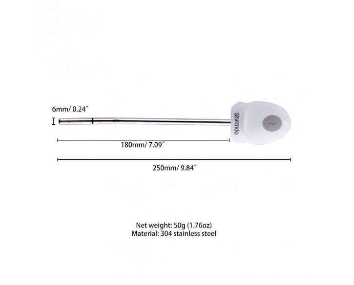 Уретральний зонд LOCKINK SEVANDA Vibrating & E-stim Metal Urethral Sounding - White