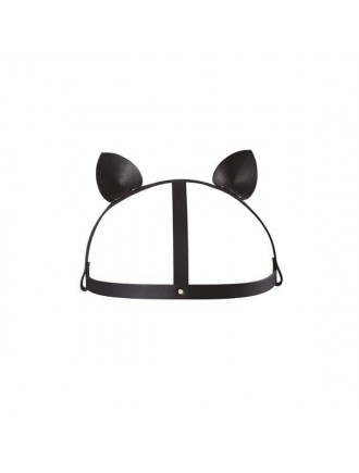 Маска кішечки Bijoux Indiscrets MAZE - Cat Ears Headpiece Black, екошкіра