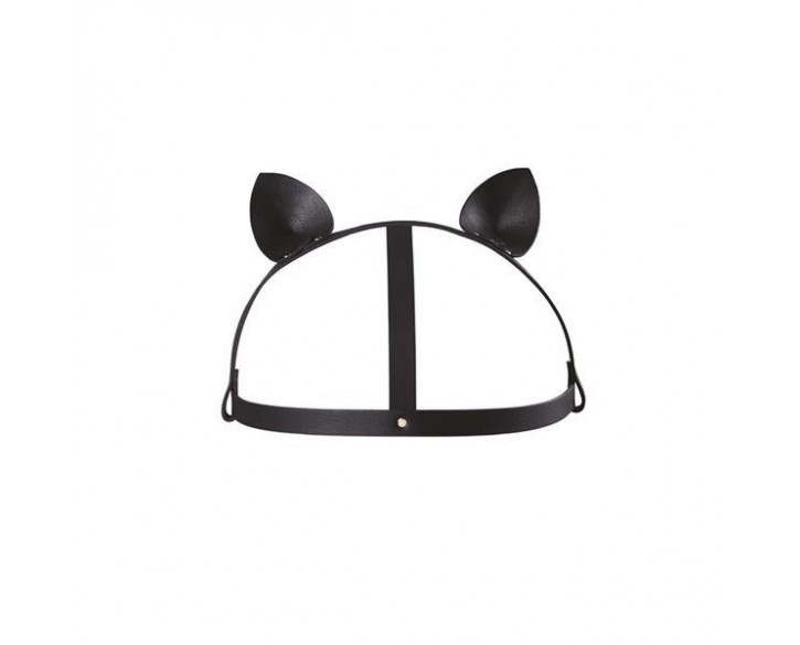 Маска кішечки Bijoux Indiscrets MAZE - Cat Ears Headpiece Black, екошкіра