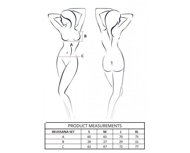 Комплект Passion BELISSANA SET burgundy L