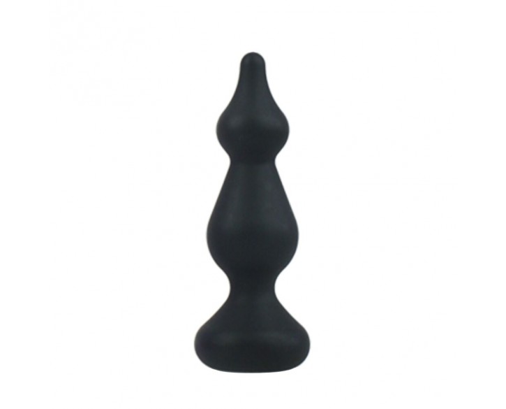 Анальна пробка Adrien Lastic Amuse Mini Black (S) з двома переходами, макс. діаметр 3 см