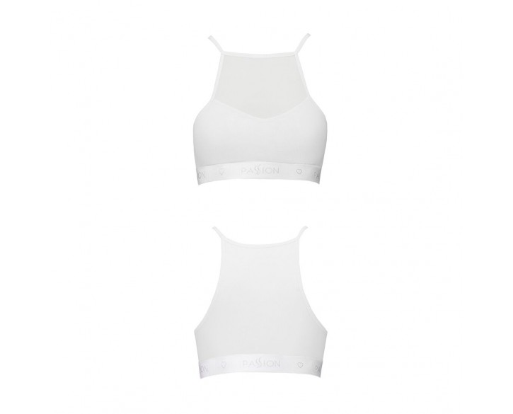 Спортивний топ з прозорою вставкою Passion PS006 TOP white, size S