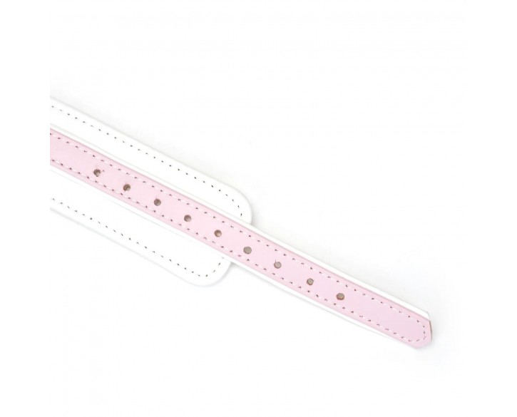 Нашийник з повідцем Liebe Seele White & Pink Fairy Goat Leather Collar