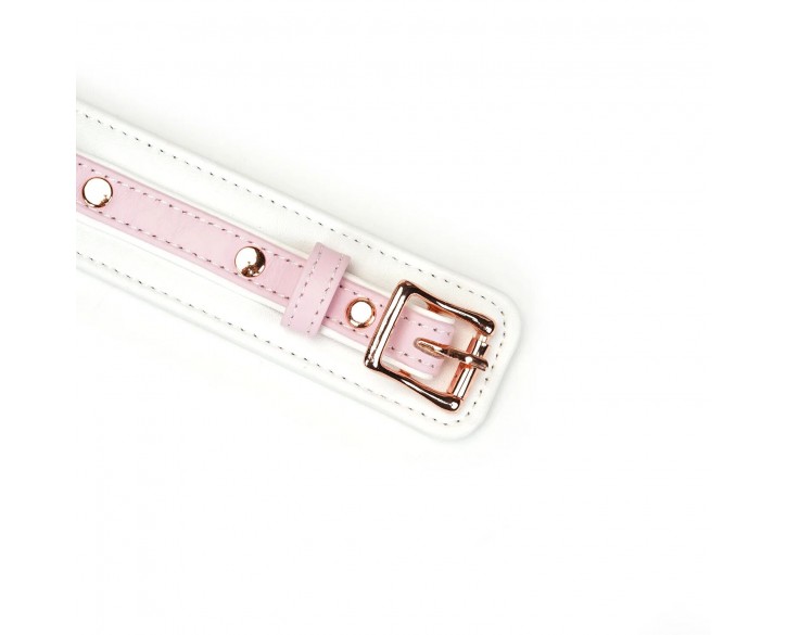Нашийник з повідцем Liebe Seele White & Pink Fairy Goat Leather Collar