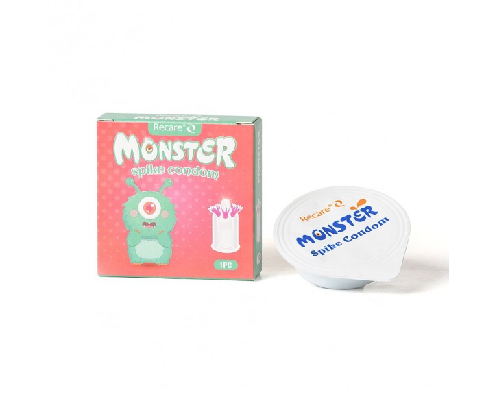 Насадка на член Recare Turquoise Monster Spike Condom (презерватив з вусиками)