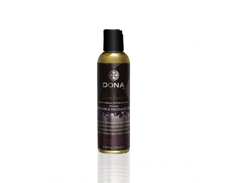 Масажна олія DONA Kissable Massage Oil Chocolate Mousse (110 мл) можна для оральних пестощів