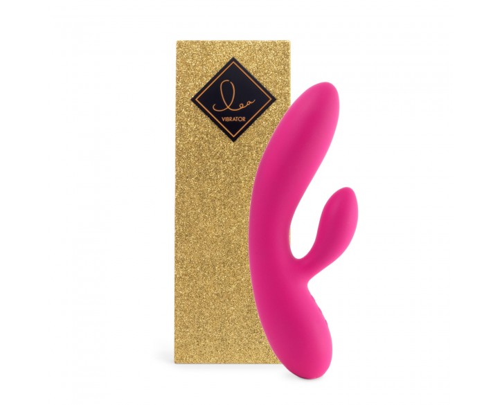 Гнучкий вібратор кролик з двома моторами FeelzToys Lea Rabbit Vibrator Rubine Red