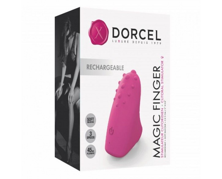 Вібратор на палець Dorcel MAGIC FINGER Rose перезаряджається