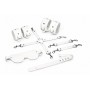 Набір Feral Feelings BDSM Kit 5 White, наручники, поножі, хрестовина, маска, падл
