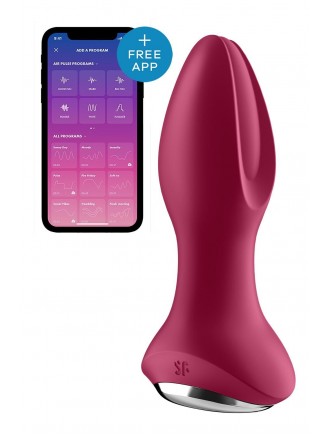 Анальна смарт вібропробка із перлинним масажем Satisfyer Rotator Plug 2+ Violet