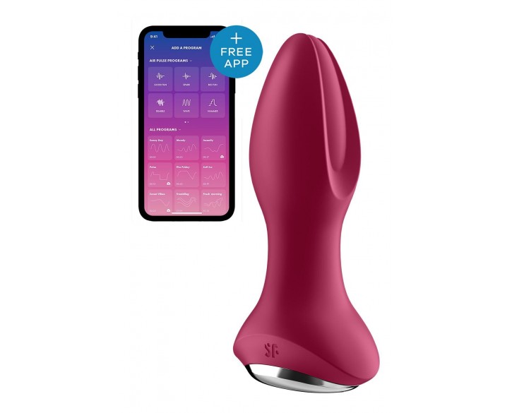 Анальна смарт вібропробка із перлинним масажем Satisfyer Rotator Plug 2+ Violet