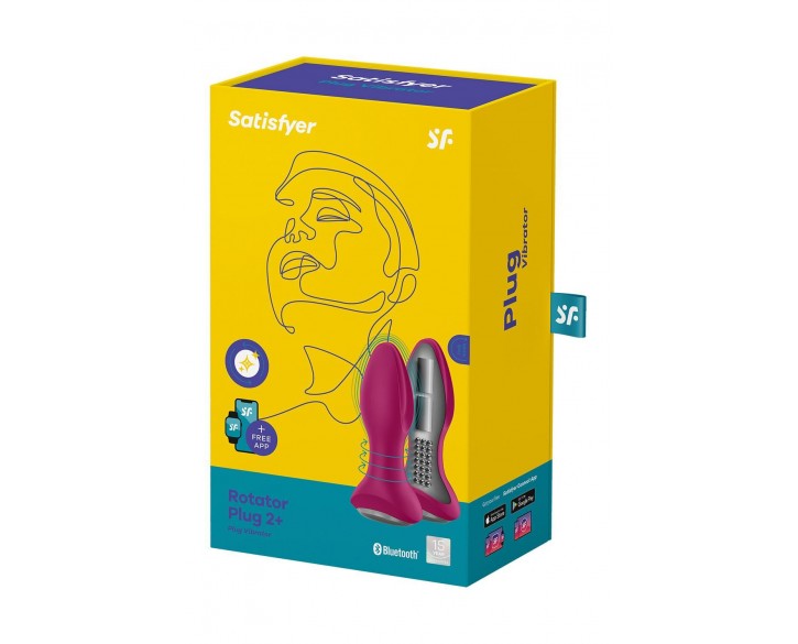 Анальна смарт вібропробка із перлинним масажем Satisfyer Rotator Plug 2+ Violet