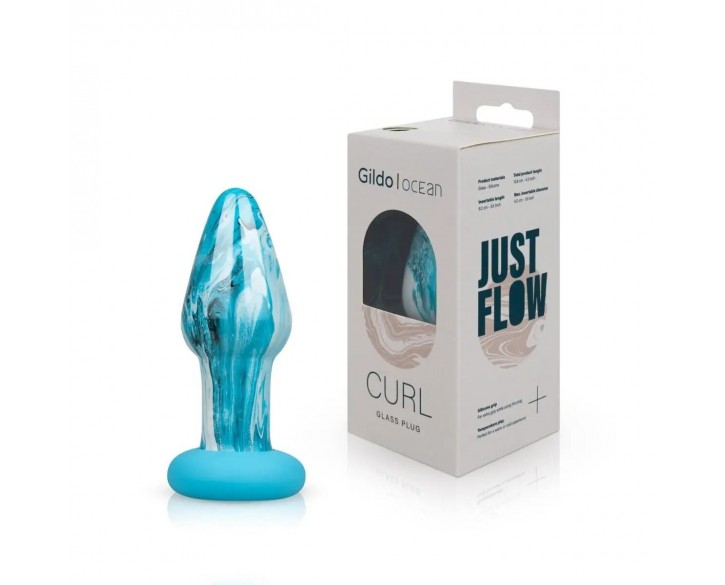 Скляна анальна пробка Gildo - Ocean Curl Glass Butt plug