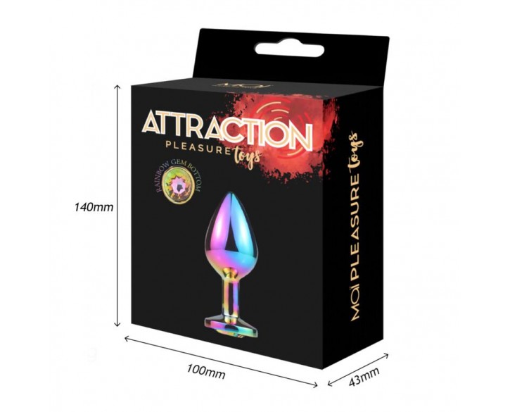 Металева анальна пробка MAI Attraction Toys №73 Rainbow