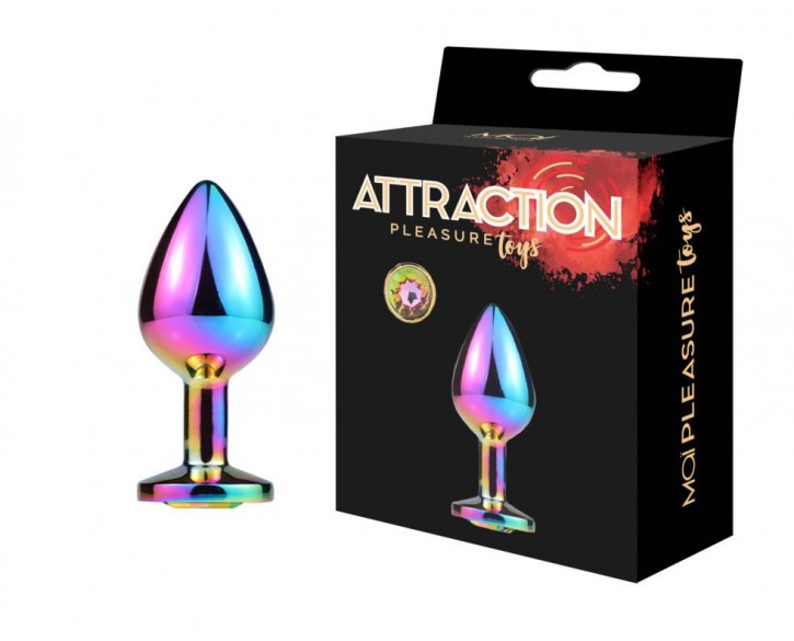 Металева анальна пробка MAI Attraction Toys №73 Rainbow