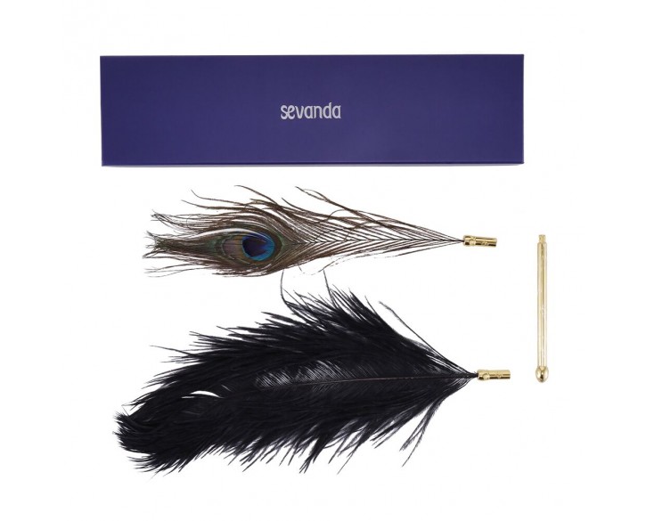 Лоскітка LOCKINK SEVANDA Natural Peacock Flirting Feather Tickler, перо павича