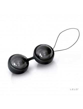 Вагінальні кульки LELO Luna Beads Noir Black, зміщений центр ваги, діаметр 2,9 см, 2х37 г