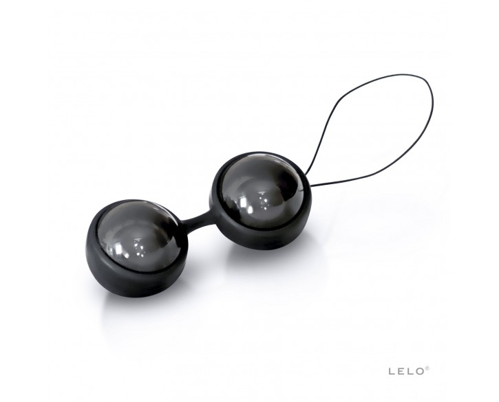 Вагінальні кульки LELO Luna Beads Noir Black, зміщений центр ваги, діаметр 2,9 см, 2х37 г