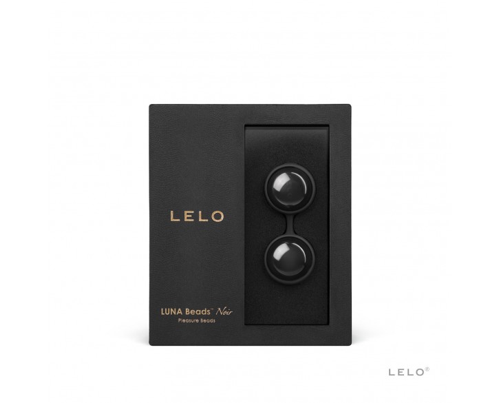 Вагінальні кульки LELO Luna Beads Noir Black, зміщений центр ваги, діаметр 2,9 см, 2х37 г