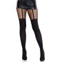 Колготки Leg Avenue Garter Illusion Tights with Net Detail One Size Black
