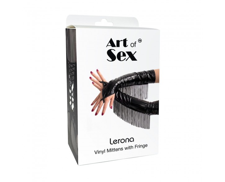 Вінілові мітенки Art of Sex - Lerona, розмір S, колір червоний