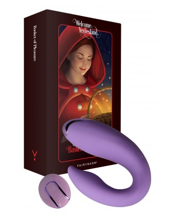 Вібратор для пар FairyGasm PleasureBerry violet, зарядний кейс, пульт ДК