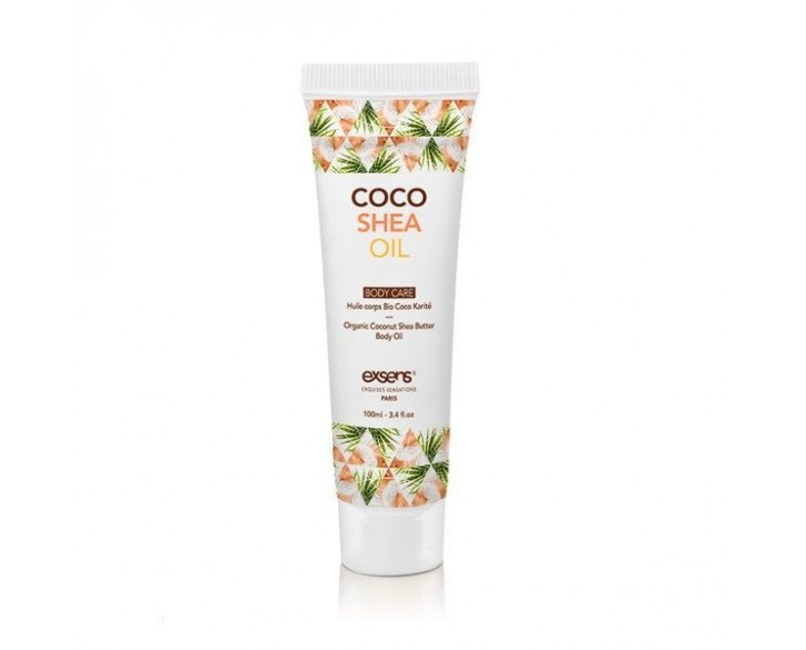 Органічна кокосова олія каріте (ши) для тіла EXSENS Coco Shea Oil 100 мл, сертифікат ECOCERT