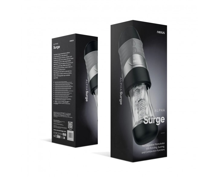 Автоматичний мастурбатор Nexus Alpha Surge, всмоктування + обертання, 18 режимів
