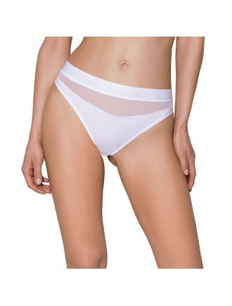 Трусики з прозорою вставкою Passion PS006 PANTIES white, size L