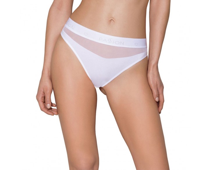 Трусики з прозорою вставкою Passion PS006 PANTIES white, size L