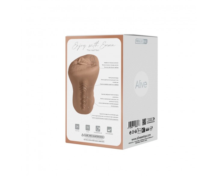 Мастурбатор-вагіна Alive Emma Super Realistic Masturbator M Caramel