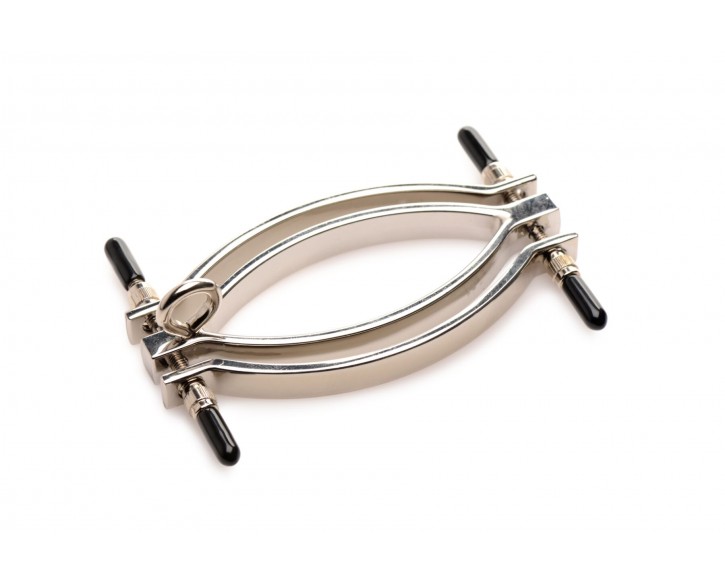 Затискач для статевих губ з повідцем Master Series Pussy Tugger Adjustable Vagina Clamp with Chain