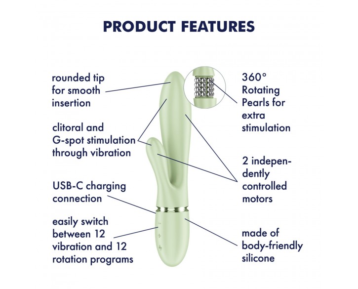Вібратор-кролик Satisfyer Pearl Bunny 2 Light Green
