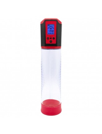 Автоматична вакуумна помпа Men Powerup Passion Pump Red, LED-табло, перезаряджувана, 8 режимів