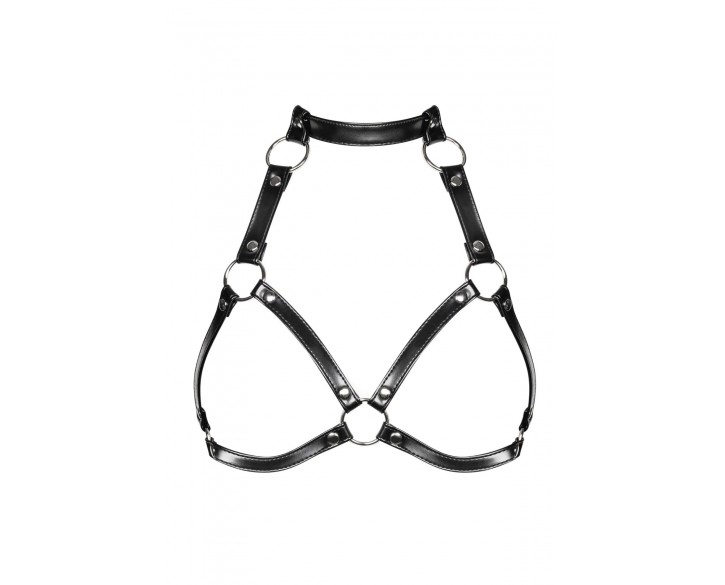 Портупея на груди Obsessive A740 harness black O/S, штучна шкіра