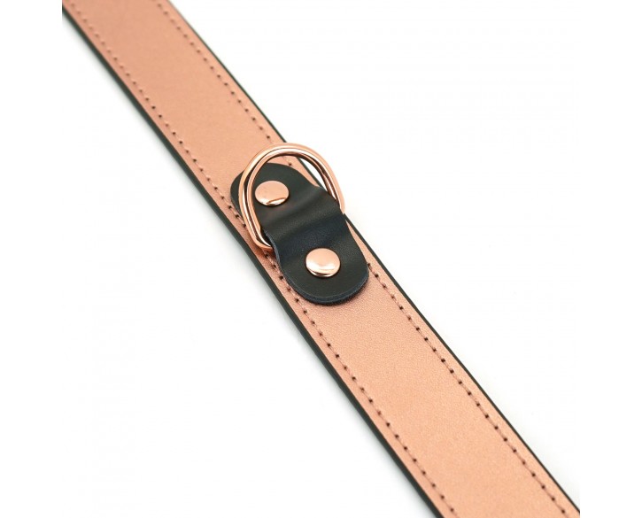 Нашийник із затискачами для сосків Liebe Seele Rose Gold Memory Collar with Nipple Clamps