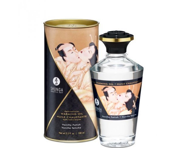 Розігрівальна олія Shunga Aphrodisiac Warming Oil – Vanilla Fetish (100 мл) без цукру, смачна