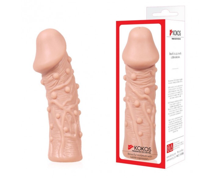 Насадка на член Kokos Extreme Sleeve ES.06 розмір S, потовщувальна, стимулюючий рельєф