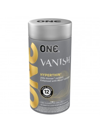 Презервативи ONE Vanish Hyperthin 12 шт, подарункова упаковка тюб