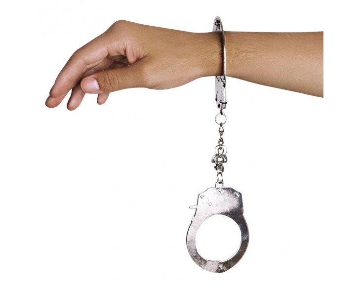 Наручники металеві Adrien Lastic Handcuffs Metallic (поліцейські)