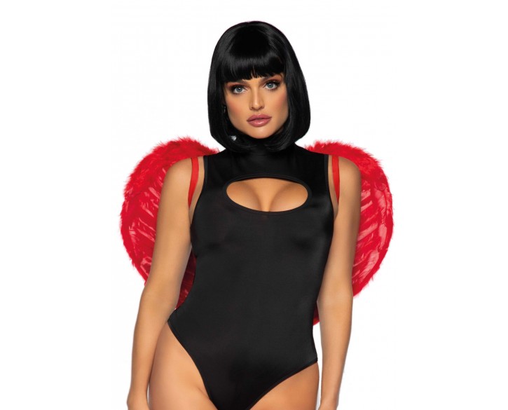 Крила дияволиці Leg Avenue devil wings Red, справжнє пір’я