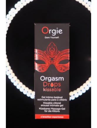 Збуджуючі краплі для клітора Orgasm Drops Kissable Orgie, смак яблука, 30 мл