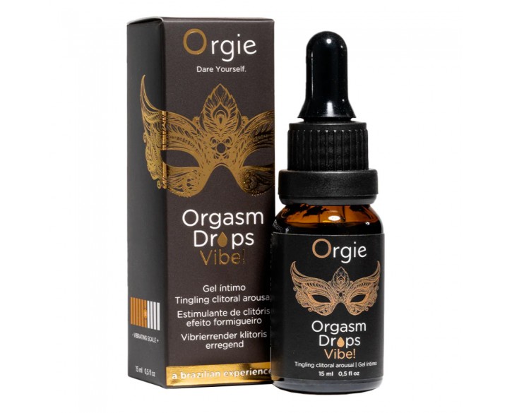 Краплі для клітора з вібрацією Orgasm Drops Vibe Orgie, 15 мл